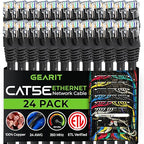 GEARIT 24-Pack, Cat5e Ethernet Patch Cable 6 Feet by GEARit