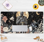 Cute Vintage Floral Mouse Pad Warrior Gaming Desk Mat Retro Flowers Mousepad - Image 7