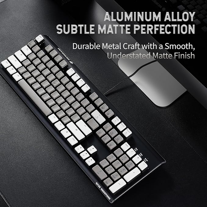 Hexgears GK735 Wired Full Size Mechanical Keyboard, Aluminum Housing Built - Image 4