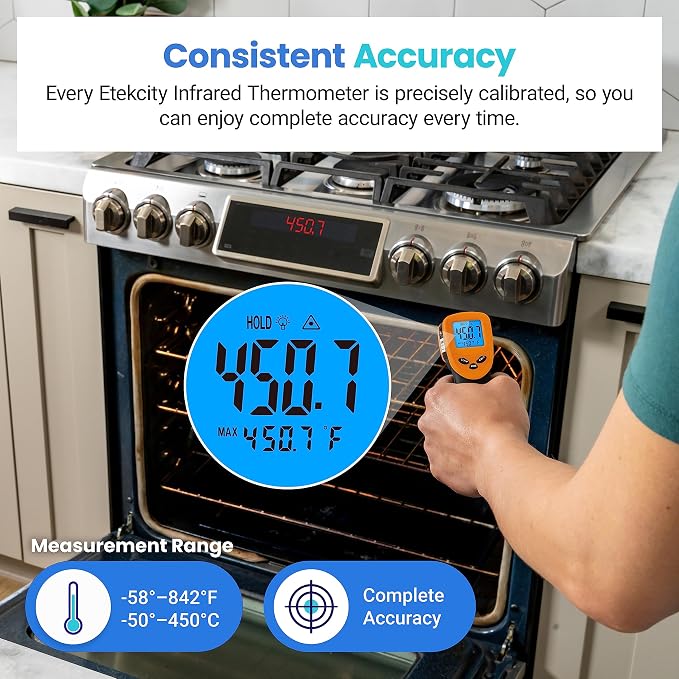 Etekcity Infrared Temperature Thermometer Gun, Laser Food Temp Gun - Image 9