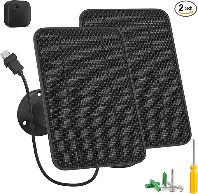 5W Solar Panel for Blink Camera Outdoor, Solar Panel Charger Compatible by FOHOA