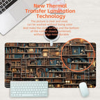 Desk Pad, Fantasy Shelves Desk Mat, Shelves Full of Books Large Gaming Mouse Pad - Image 4