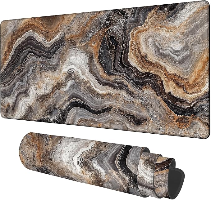 Large Mouse Pad Abstract Marble Gaming Desk Pad Computer Keyboard Non-Slip by Unknown