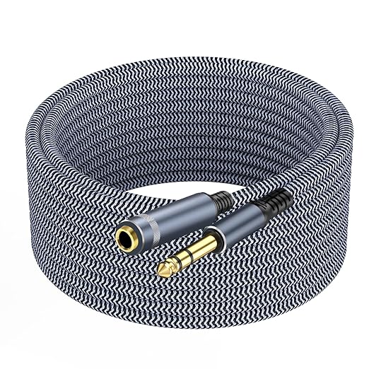 1/4 inch Extension Cable 30ft, 1/4" inch Male to Female Stereo Guitar Extension by GOSYSONG