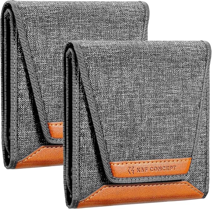 K&F CONCEPT Lens Filter Pouch, Lens Filter Case 3 Pocket Professional by KFCONCEPT