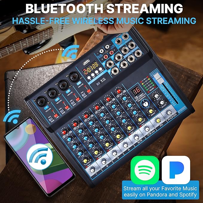 Pyle 8 Channel Bluetooth Studio Mixer - Image 5