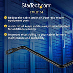 StarTech.com Horizontal Lacing Bar w/ 4 inch Offset at 75 Degrees- Server Rack - Image 3