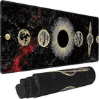 Galaxy Planet Large Mouse Pad, Gaming Keyboard Desk Pad, Extended Mouse Mat by BAHDSISFA