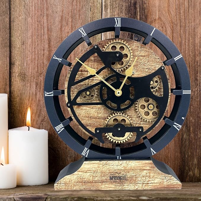 ImprovingLife The Gears Clock Desk Clock 10 inches - Image 4