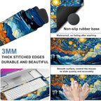 Large Mouse Pad Starry Sky Gaming Desk Pad Computer Keyboard Non-Slip - Image 2