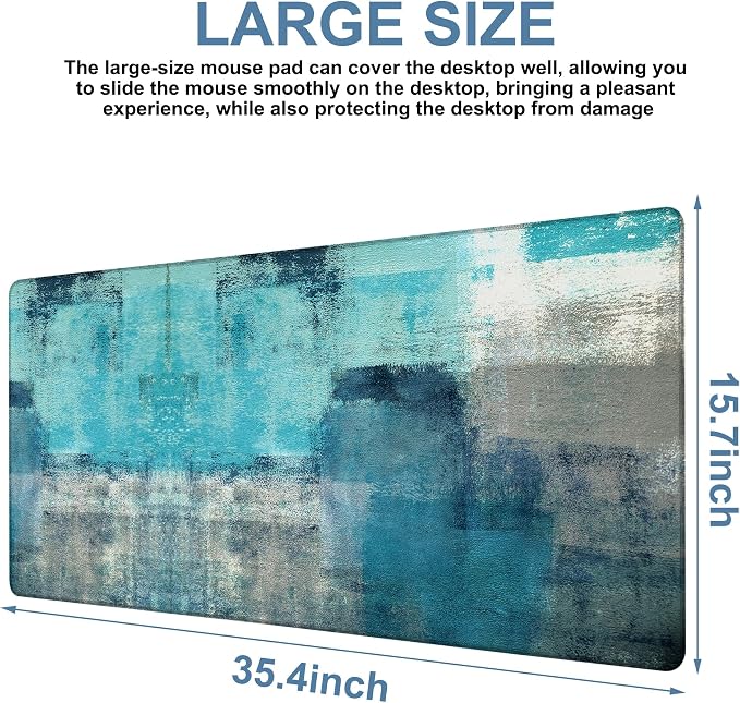 Large Mouse Pad Creative Mosaic Gaming Desk Pad Computer Keyboard Non-Slip - Image 3