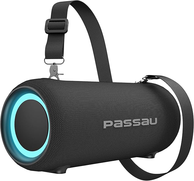 Passau Portable Bluetooth Speakers Loud 40W Peak Stereo Sound, Passive by Passau