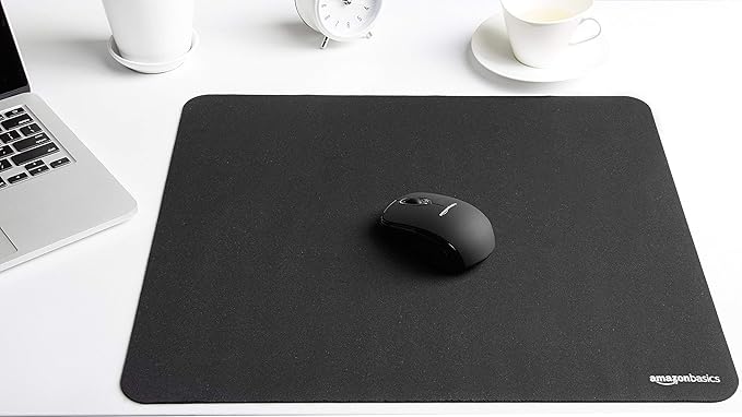 Amazon Basics Large Square Computer Mouse Pad, Cloth and Rubberized Base - Image 2