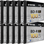 10 Pack Ritek BD-R XL BDXL 100GB Triple Layers 4X White Inkjet Hub Printable by Ritek