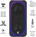 Altec Lansing Shockwave 200 Wireless Party Speaker 180W Bluetooth Speaker - Image 3