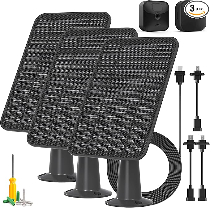 5W Solar Panel Compatible with Blink Outdoor 4/Blink Outdoor XT3 & Blink XT2/XT by WININMETA