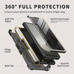 TONGATE for Z Fold 6 Case with Ring Stand, Built-in S Pen Holder & Glass Screen - Image 7