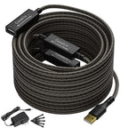 Active USB Extension Cable 150 Feet, USB 2.0 A Male to Female Repeater Cord by Conable
