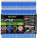 GearIT 50-Pack, Cat5e Ethernet Patch Cable 3 Feet by GEARit