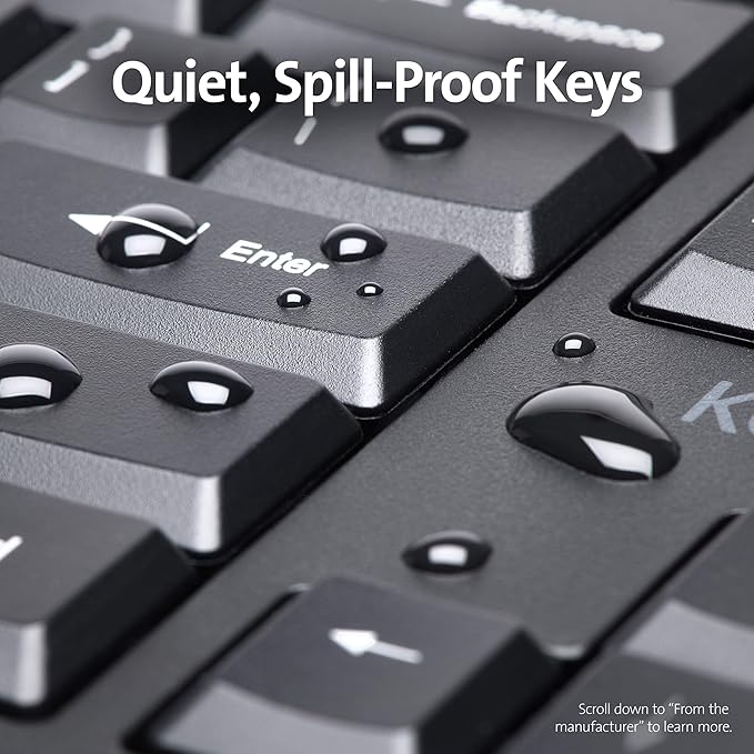 Kensington Pro Fit Ergonomic Wired Keyboard- Black - Image 5