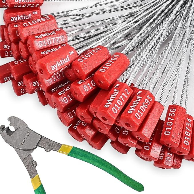 120 Pieces Security Cable Seals, Metal Number security tags by Unknown
