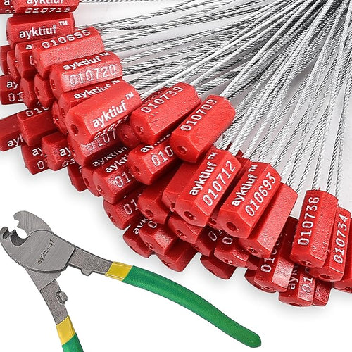 1200 Pieces Security Cable Seals, Metal Number security tags by Unknown