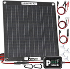 POWOXI 30W Solar Battery Charger: 12V Solar Car Battery Trickle Maintainer by POWOXI