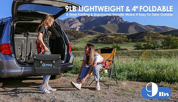 PPQ 100W Portable Solar Panel Kit 18V/6A, 9lb Foldable Briefcase Solar Charger - Image 7