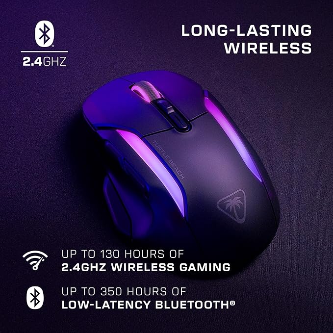 Turtle Beach Kone II Air – Wireless Ergonomic RGB Gaming Mouse, 350-Hr Battery - Image 4