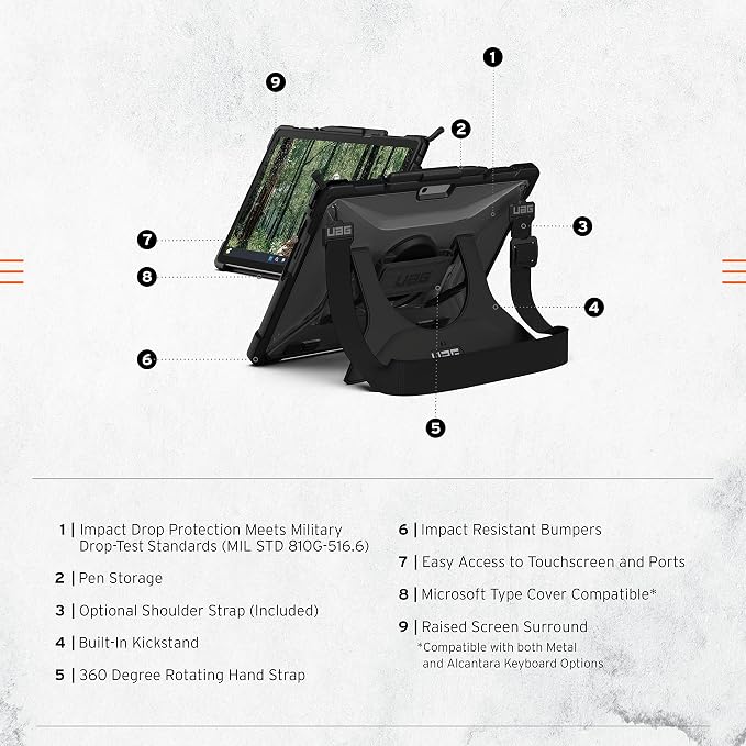 URBAN ARMOR GEAR UAG Designed for Microsoft Surface Pro 11/10/9 Case - Image 2