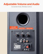 VEVOR Powered Bookshelf Speakers, 20W x 2, Active Studio Monitor Speaker - Image 5