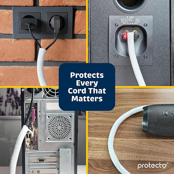 PROTECTO Heavy Duty Dog & Cat Cord Protector 10ft Easy-to-Use Critter Cord Cover - Image 5