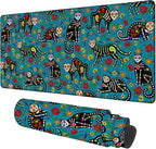 Sugar Skull Black Cats Gaming Mouse Pad 3mm Thick Stitched Edge Waterproof by Unknown
