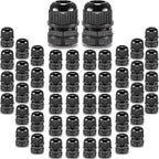QILIPSU 50pcs 3/8" NPT Cable Gland Waterproof IP68 Nylon Cable Pass Through by QILIPSU