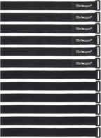 12 Pack 1 x 24 Inches Hook and Loop Reusable Fastening Cable Tie Down Straps by by Wisdompro