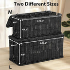 Handmade Cable Management Box, Imitation Rattan Cord Organizer Cord Hider Box - Image 4