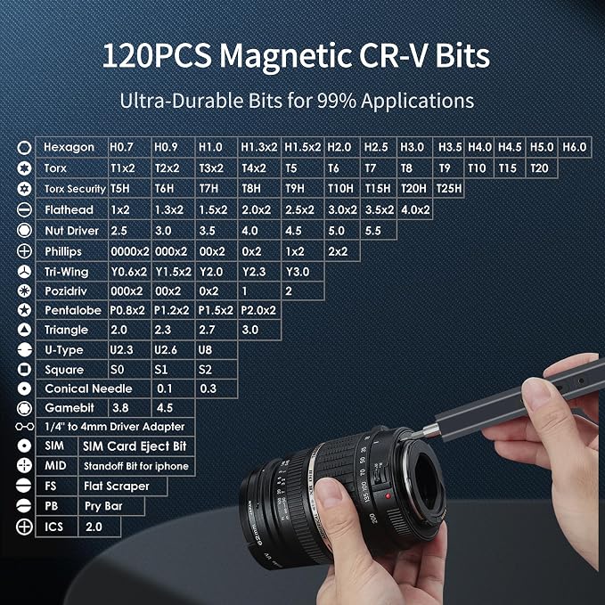 XOOL 150 in 1 Electric Screwdriver Set Precision Screwdriver Set - Image 4