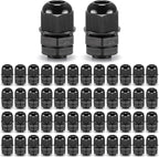 QILIPSU 50pcs 1/4" NPT Cable Gland Waterproof IP68 Nylon Cable Pass Through by QILIPSU