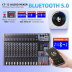 Pro DJ Mixer 12-Channel Audio Console - Image 7