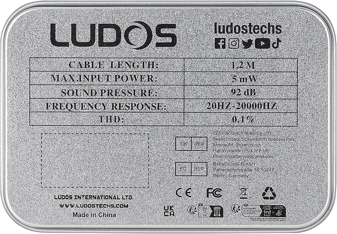LUDOS Clamor Wired Earbuds in-Ear Headphones, 5 Years Warranty, Earphones - Image 9