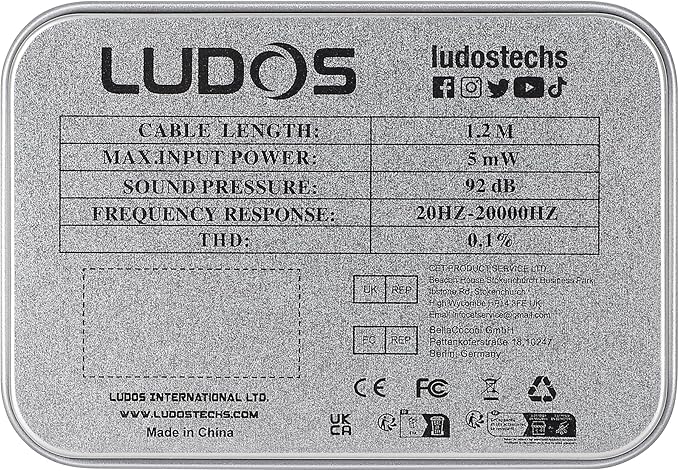 LUDOS Ultra Wired Earbuds in-Ear Headphones, 5 Years Warranty, Earphones - Image 11