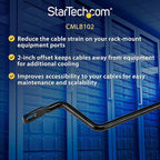 StarTech.com Horizontal Lacing Bar w/ 2 inch Offset at 75 Degrees- Server Rack - Image 3