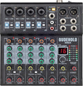 6-Channel Professional DJ Audio Mixer, DJ Controller Sound Mixer DSP 16 Preset by GUDEHOLO