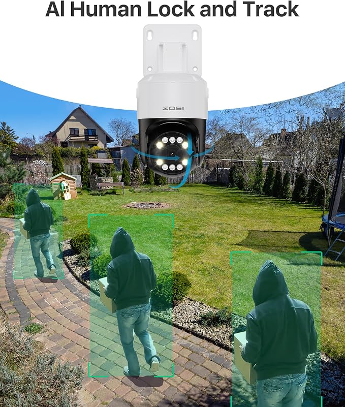 ZOSI 2 x C296 5MP 3K PoE PT Add-on Camera Outdoor - Image 3