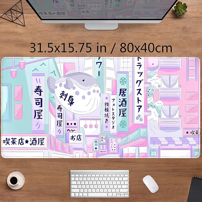Pastel Tokyo Street Cute Desk Mat - Image 2