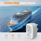 2 Pack US to India Plug Adapter, TESSAN Type D Travel Adapter - Image 7