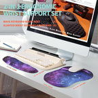 2-in-1 Ergonomic Set, Wave Rise Keyboard Wrist Rest and Massage Bulge Slope - Image 5