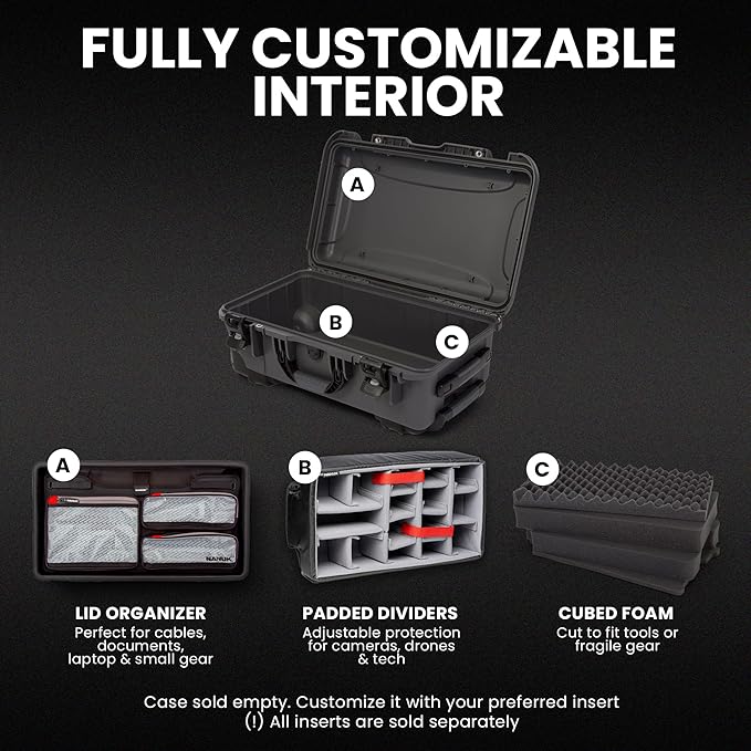 NANUK Wheeled Series 935 Lightweight NK-7 Resin Waterproof Protective Case - Image 3