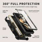 TONGATE for Z Fold 5 Case with Ring Stand, Built-in S Pen Holder & Glass Screen - Image 8