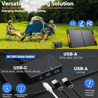 120W Portable Solar Panels for Power Station, Solar Angle Guide, - Image 4
